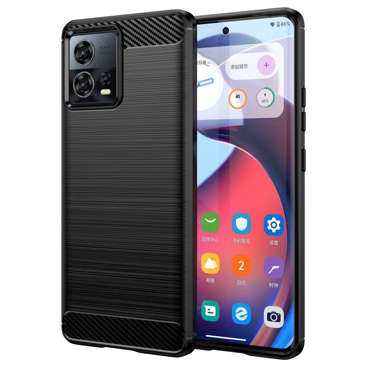 For Motorola Edge 30 Fusion/Moto S30 Pro Brushed Texture Carbon Fiber TPU Phone Case