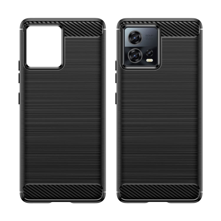 For Motorola Edge 30 Fusion/Moto S30 Pro Brushed Texture Carbon Fiber TPU Phone Case