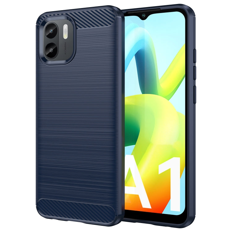 For Xiaomi Redmi A1 Brushed Texture Carbon Fiber TPU Phone Case