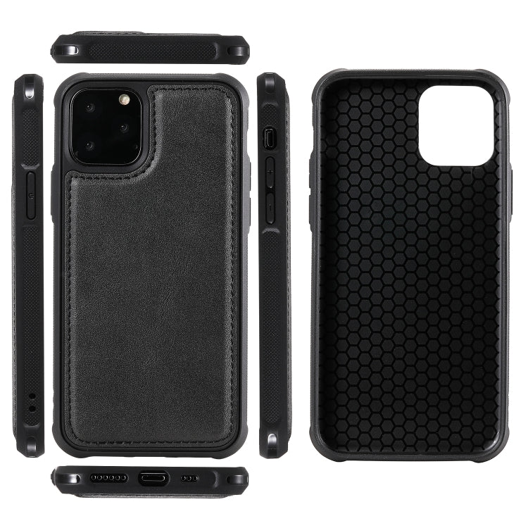 For iPhone 11 Pro Magnetic Shockproof PC + TPU + PU Leather Protective Case