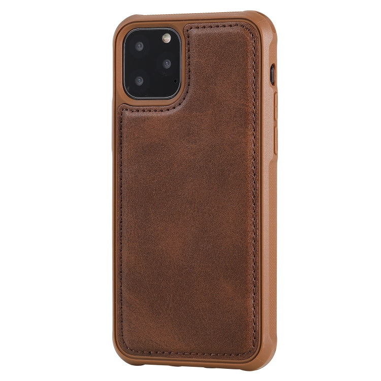 For iPhone 11 Pro Magnetic Shockproof PC + TPU + PU Leather Protective Case