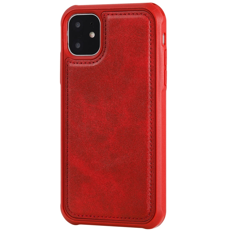For iPhone 11 Magnetic Shockproof PC + TPU + PU Leather Protective Case