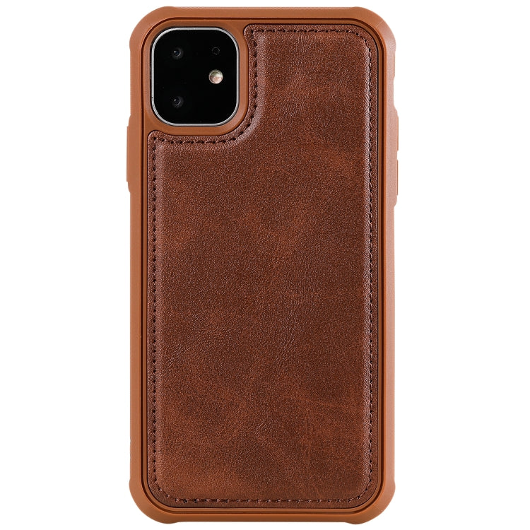 For iPhone 11 Magnetic Shockproof PC + TPU + PU Leather Protective Case