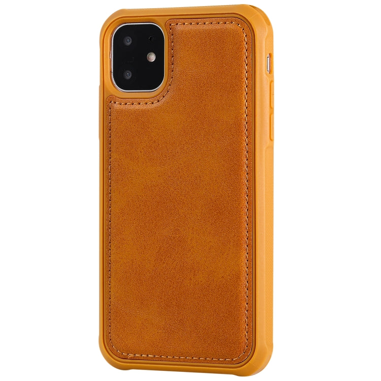For iPhone 11 Magnetic Shockproof PC + TPU + PU Leather Protective Case