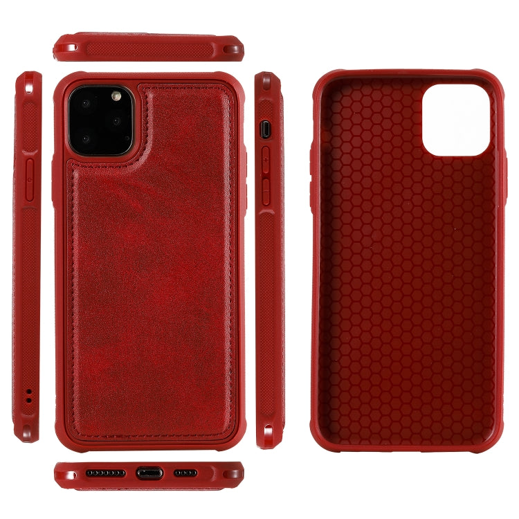 For iPhone 11 Pro Max Magnetic Shockproof PC + TPU + PU Leather Protective Case