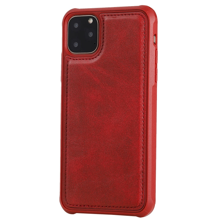 For iPhone 11 Pro Max Magnetic Shockproof PC + TPU + PU Leather Protective Case
