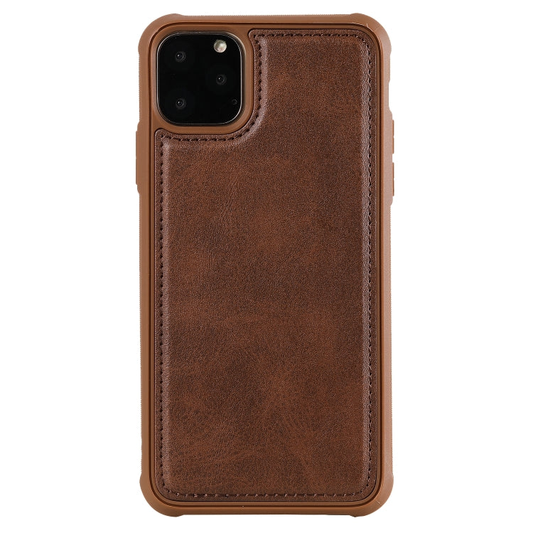 For iPhone 11 Pro Max Magnetic Shockproof PC + TPU + PU Leather Protective Case
