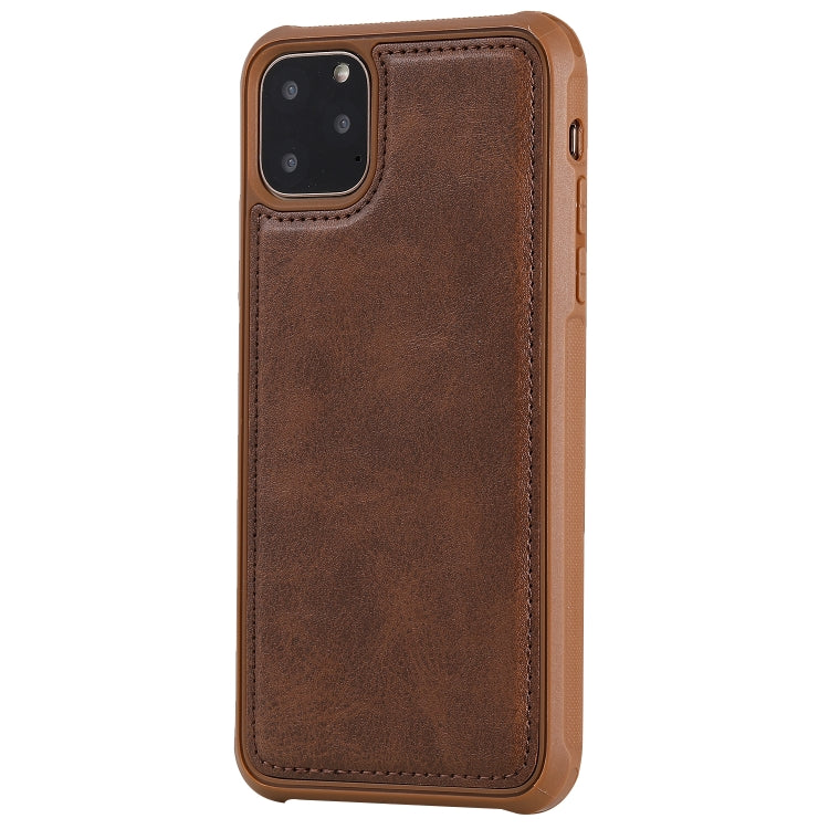 For iPhone 11 Pro Max Magnetic Shockproof PC + TPU + PU Leather Protective Case