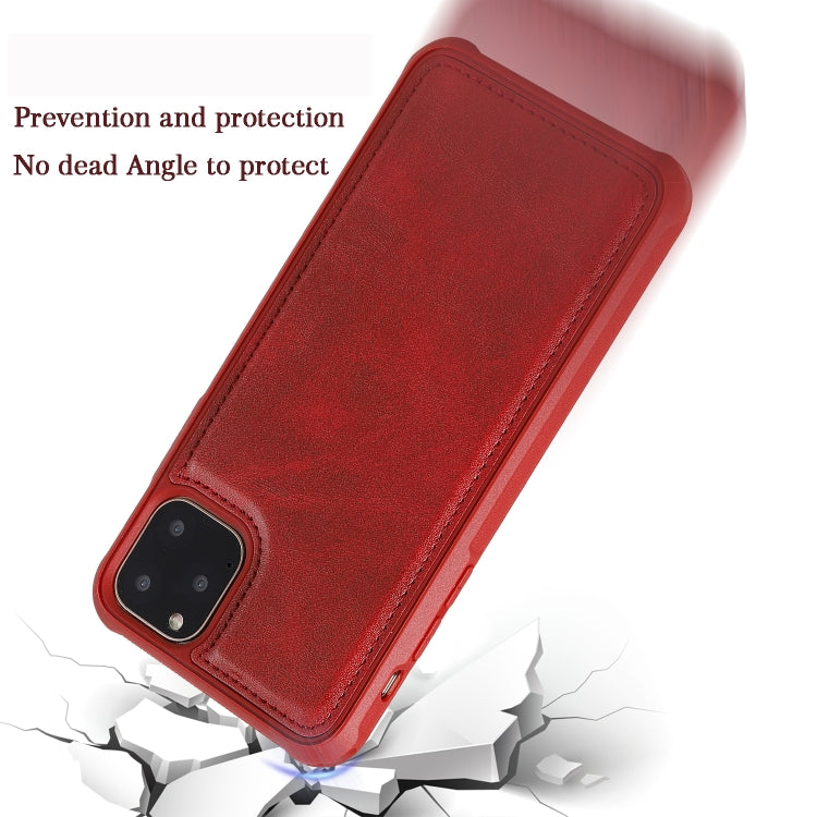 For iPhone 11 Pro Max Magnetic Shockproof PC + TPU + PU Leather Protective Case