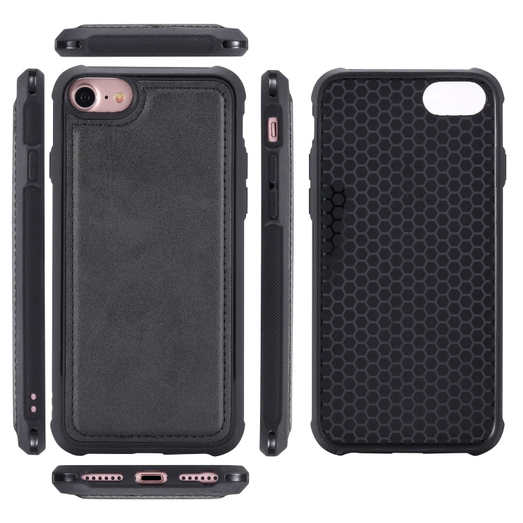 For iPhone 7 / 8 Magnetic Shockproof PC + TPU + PU Leather Protective Case