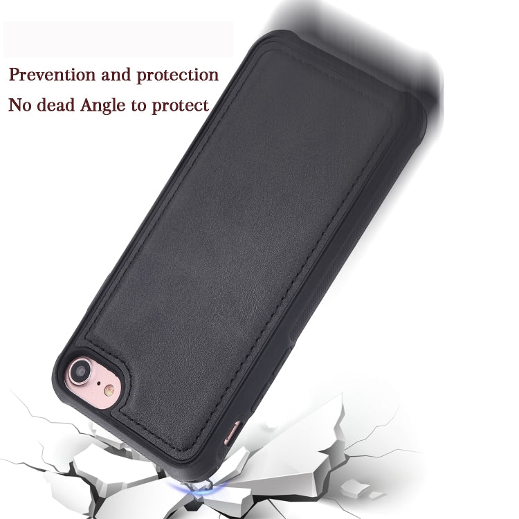 For iPhone 7 / 8 Magnetic Shockproof PC + TPU + PU Leather Protective Case