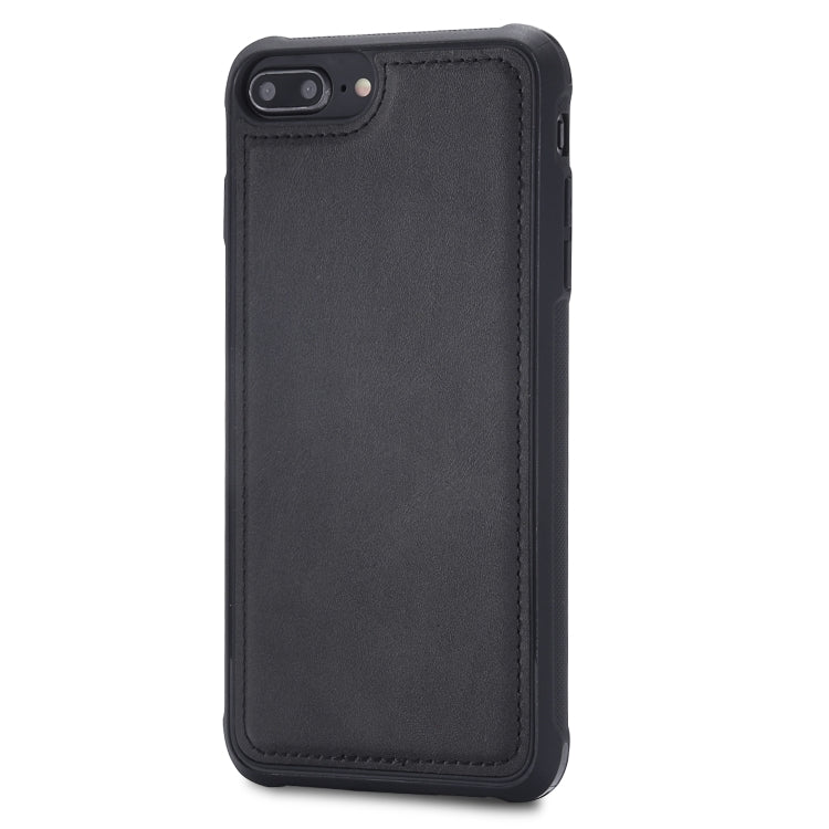 For iPhone 7 Plus / 8 Plus Magnetic Shockproof PC + TPU + PU Leather Protective Case