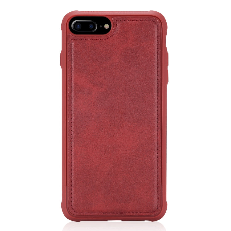 For iPhone 7 Plus / 8 Plus Magnetic Shockproof PC + TPU + PU Leather Protective Case