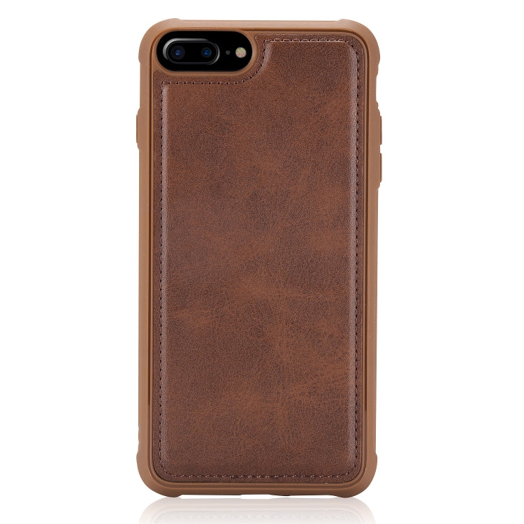 For iPhone 7 Plus / 8 Plus Magnetic Shockproof PC + TPU + PU Leather Protective Case
