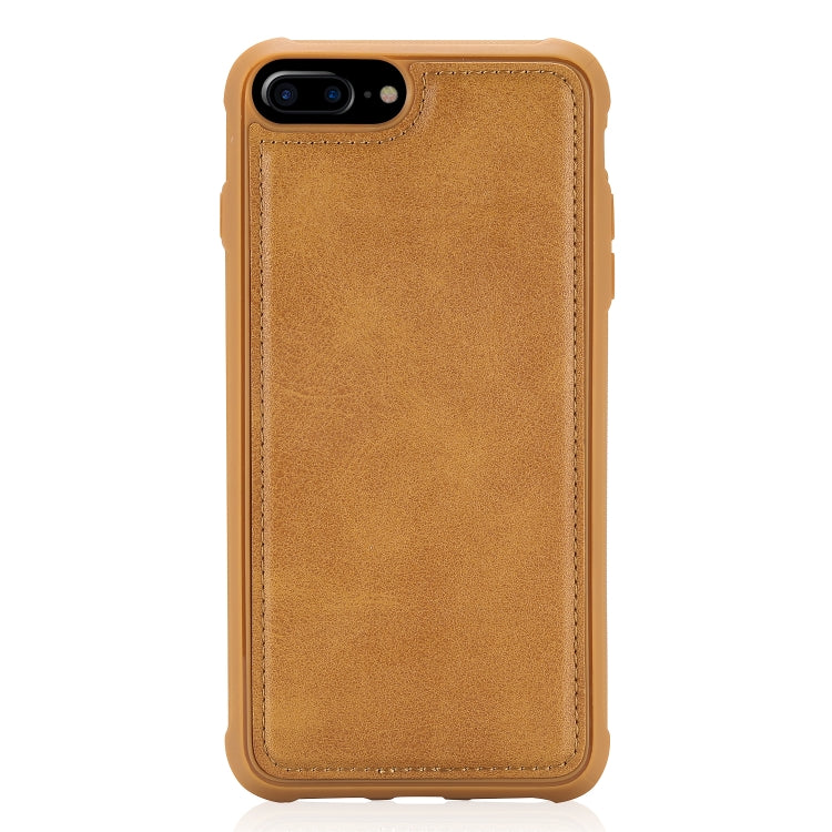 For iPhone 7 Plus / 8 Plus Magnetic Shockproof PC + TPU + PU Leather Protective Case