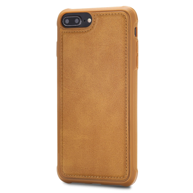 For iPhone 7 Plus / 8 Plus Magnetic Shockproof PC + TPU + PU Leather Protective Case