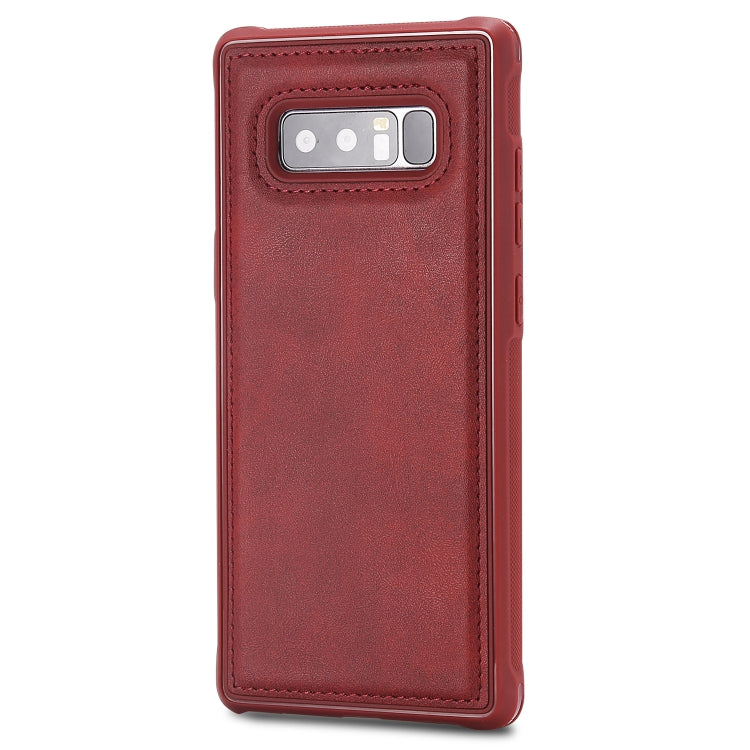 For Galaxy Note 8 Magnetic Shockproof PC + TPU + PU Leather Protective Case