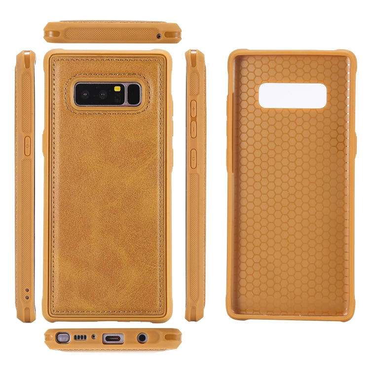 For Galaxy Note 8 Magnetic Shockproof PC + TPU + PU Leather Protective Case