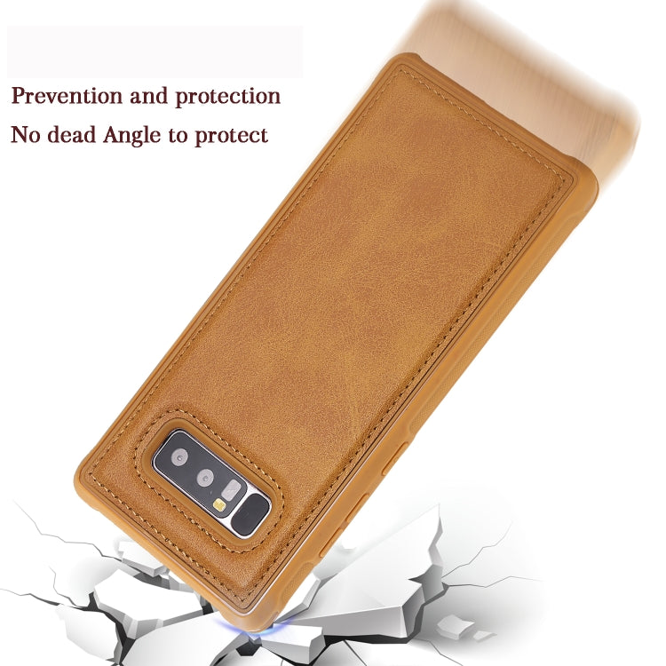 For Galaxy Note 8 Magnetic Shockproof PC + TPU + PU Leather Protective Case
