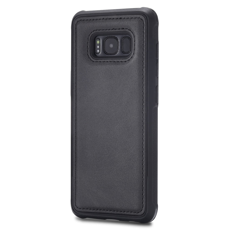 For Galaxy S8+ Magnetic Shockproof PC + TPU + PU Leather Protective Case