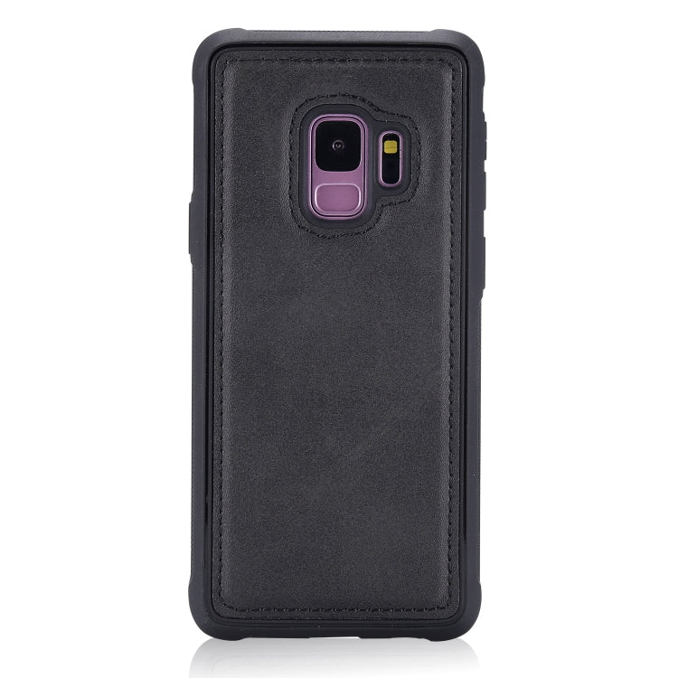 For Galaxy S9 Magnetic Shockproof PC + TPU + PU Leather Protective Case