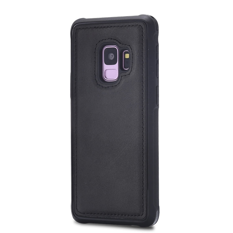 For Galaxy S9 Magnetic Shockproof PC + TPU + PU Leather Protective Case