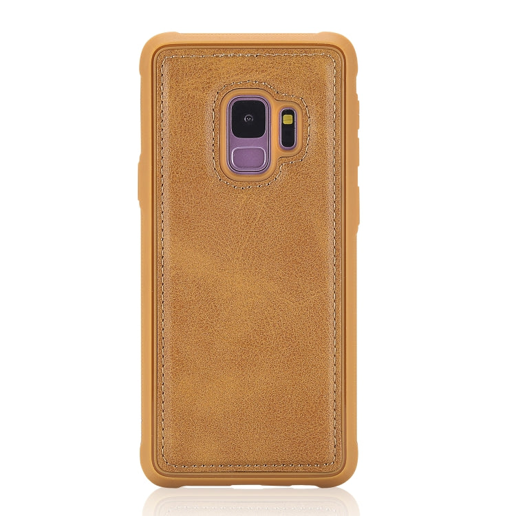 For Galaxy S9 Magnetic Shockproof PC + TPU + PU Leather Protective Case