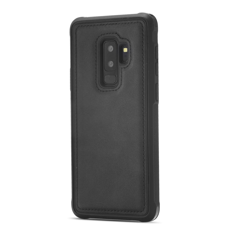 For Galaxy S9+ Magnetic Shockproof PC + TPU + PU Leather Protective Case