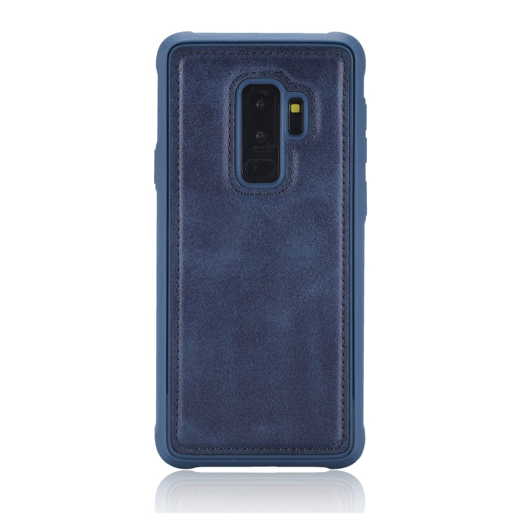 For Galaxy S9+ Magnetic Shockproof PC + TPU + PU Leather Protective Case