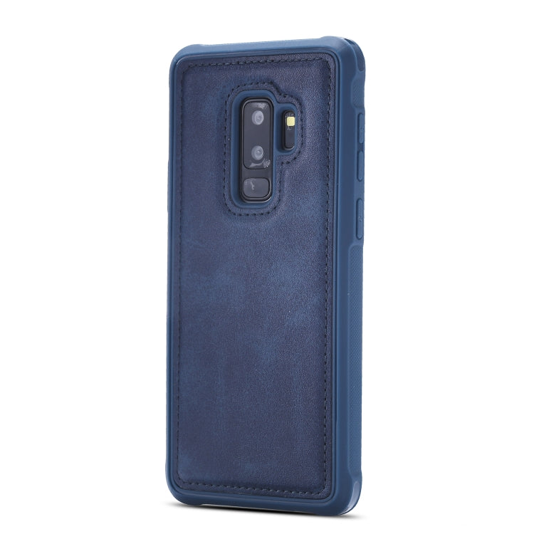 For Galaxy S9+ Magnetic Shockproof PC + TPU + PU Leather Protective Case