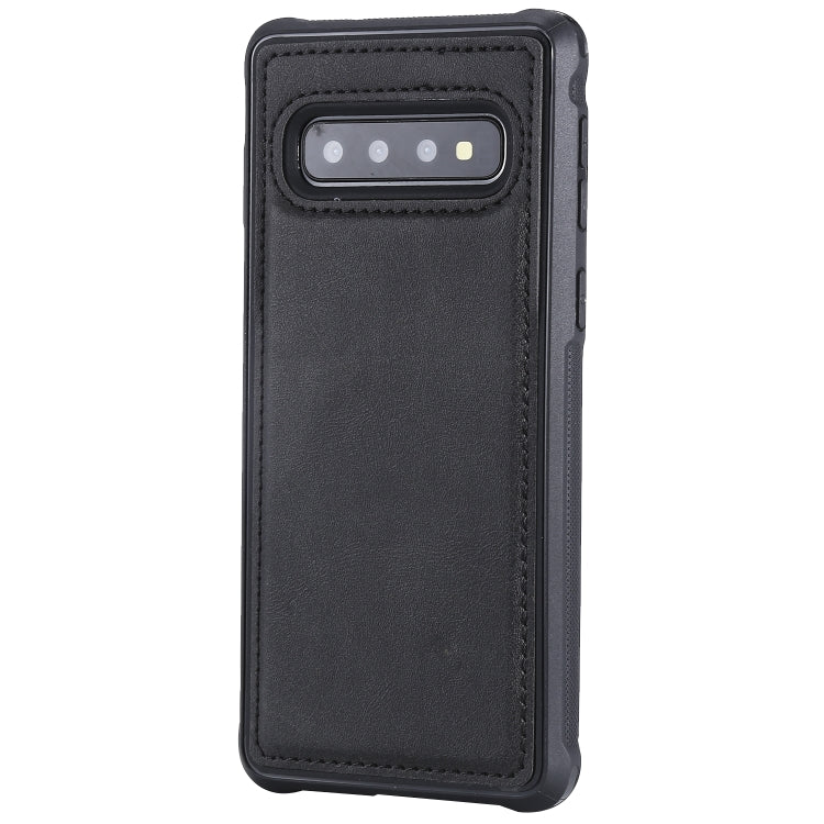 For Galaxy S10 Magnetic Shockproof PC + TPU + PU Leather Protective Case