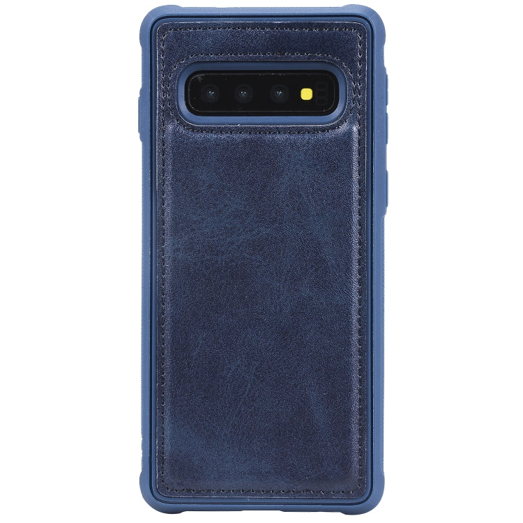 For Galaxy S10 Magnetic Shockproof PC + TPU + PU Leather Protective Case