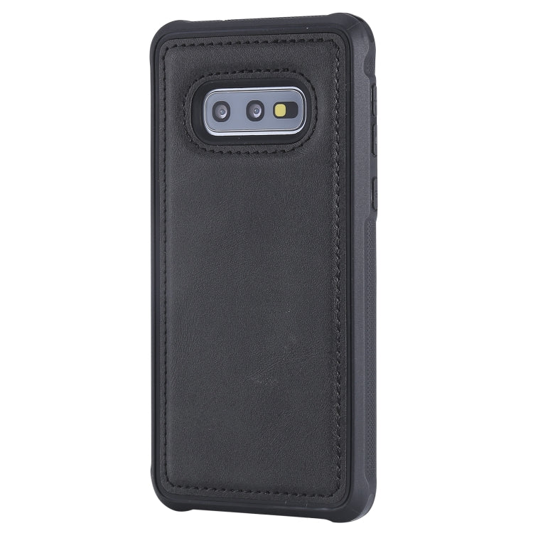 For Galaxy S10e Magnetic Shockproof PC + TPU + PU Leather Protective Case