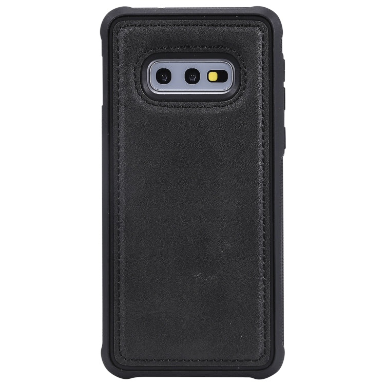 For Galaxy S10e Magnetic Shockproof PC + TPU + PU Leather Protective Case