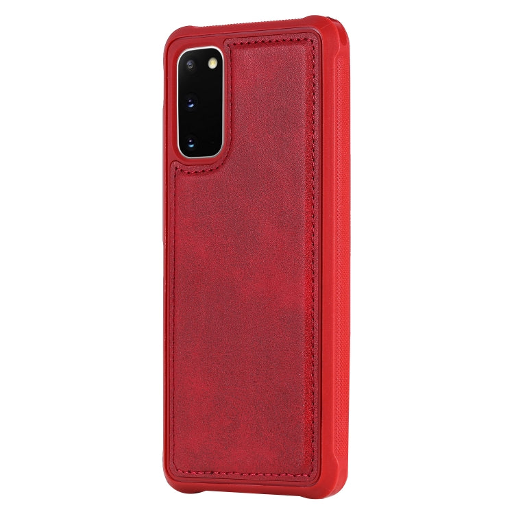 For Galaxy S20 Magnetic Shockproof PC + TPU + PU Leather Protective Case