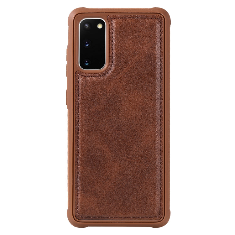 For Galaxy S20 Magnetic Shockproof PC + TPU + PU Leather Protective Case