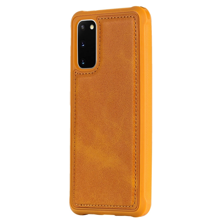 For Galaxy S20 Magnetic Shockproof PC + TPU + PU Leather Protective Case