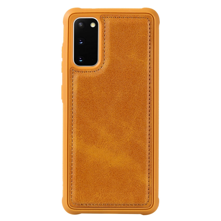 For Galaxy S20 Magnetic Shockproof PC + TPU + PU Leather Protective Case