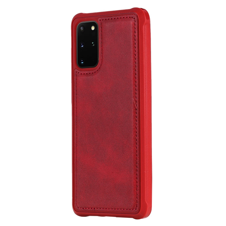 For Galaxy S20+ Magnetic Shockproof PC + TPU + PU Leather Protective Case
