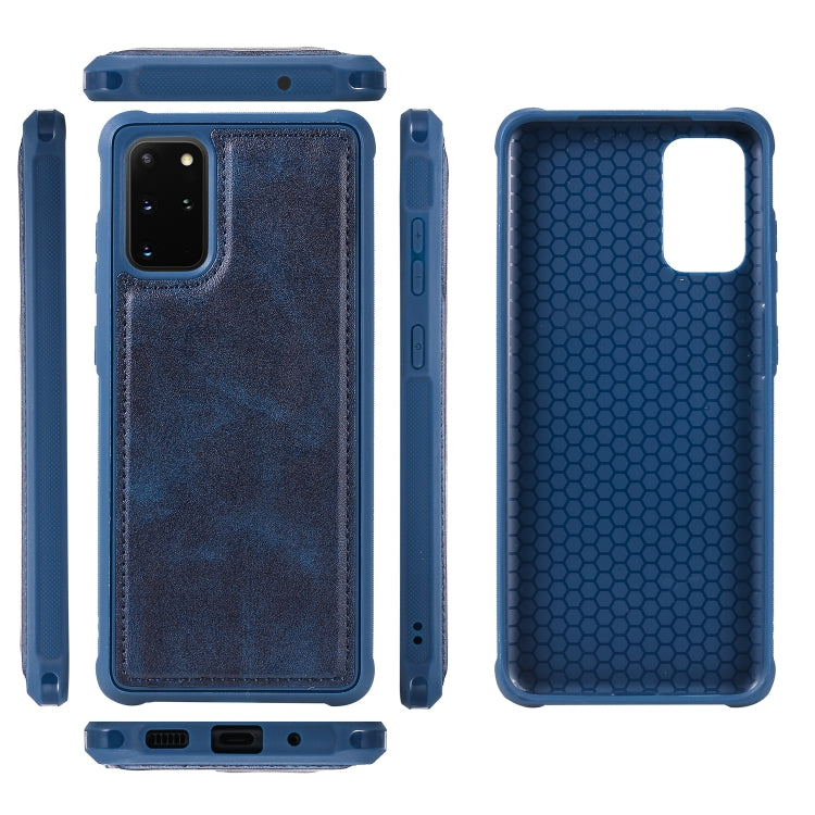 For Galaxy S20+ Magnetic Shockproof PC + TPU + PU Leather Protective Case