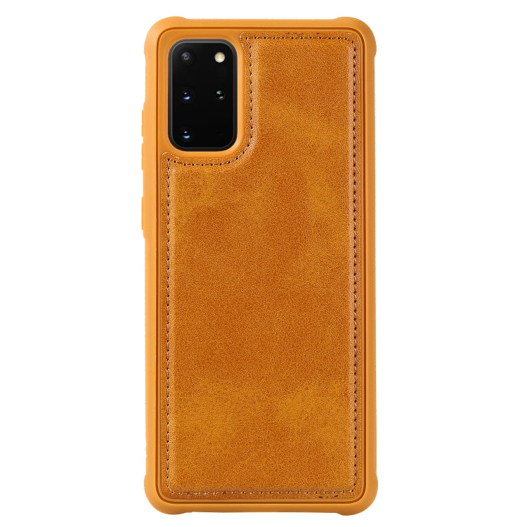 For Galaxy S20+ Magnetic Shockproof PC + TPU + PU Leather Protective Case