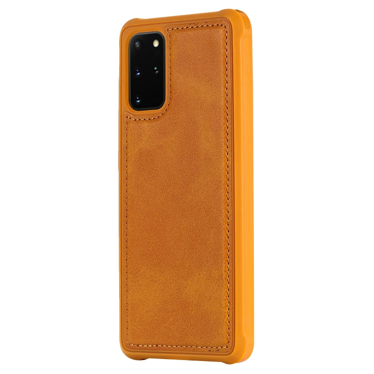 For Galaxy S20+ Magnetic Shockproof PC + TPU + PU Leather Protective Case