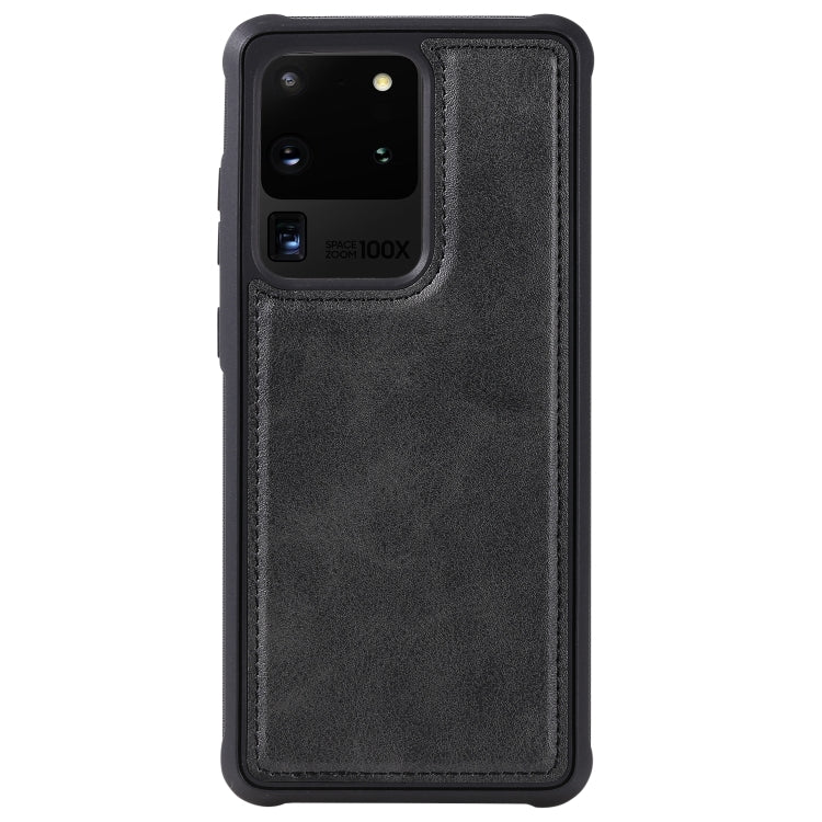 For Galaxy S20 Ultra Magnetic Shockproof PC + TPU + PU Leather Protective Case