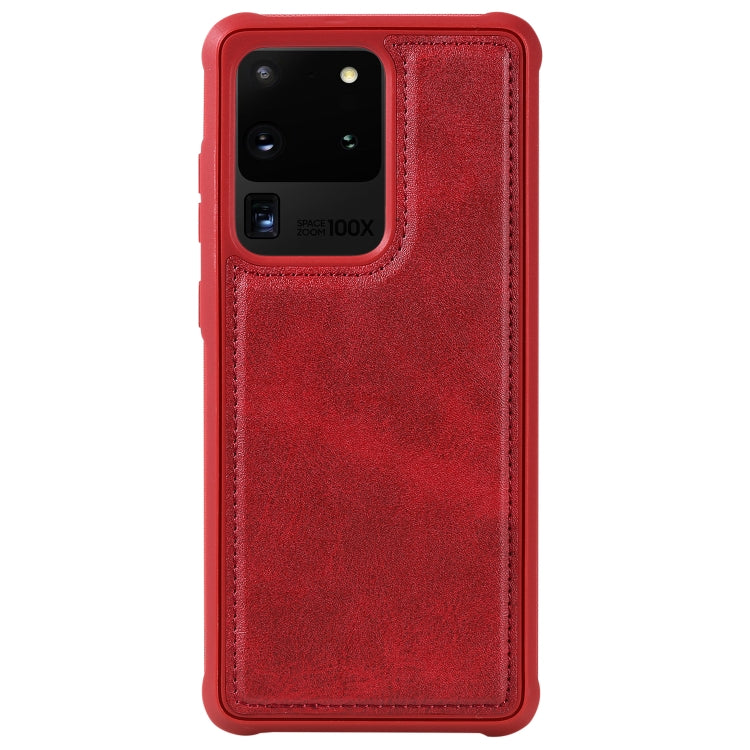 For Galaxy S20 Ultra Magnetic Shockproof PC + TPU + PU Leather Protective Case