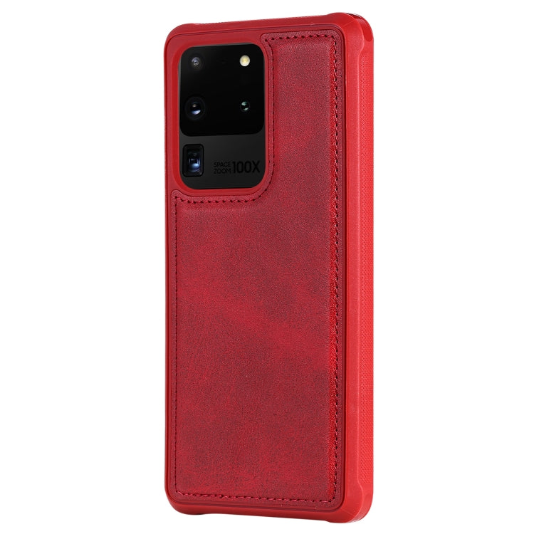 For Galaxy S20 Ultra Magnetic Shockproof PC + TPU + PU Leather Protective Case