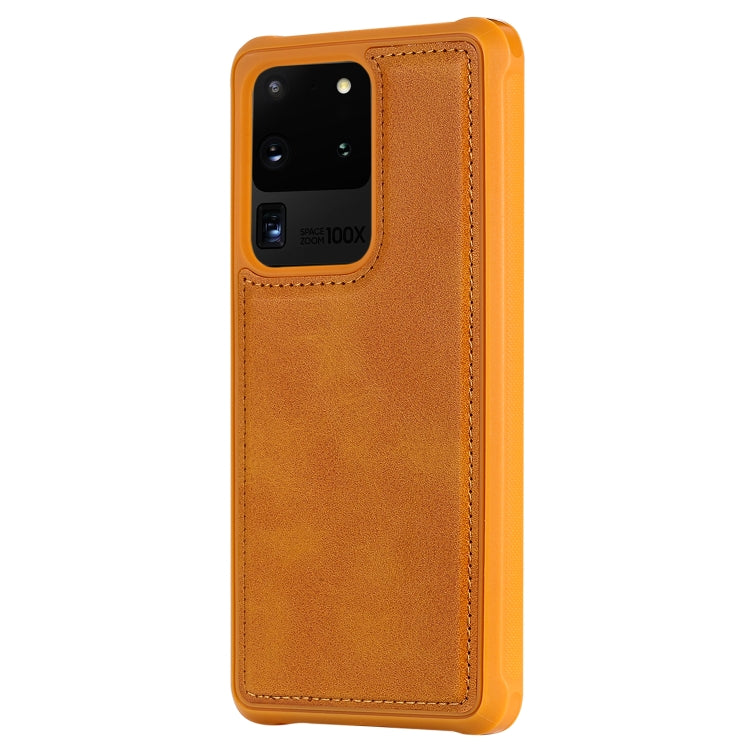 For Galaxy S20 Ultra Magnetic Shockproof PC + TPU + PU Leather Protective Case