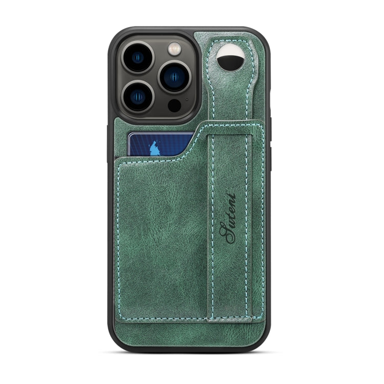 For iPhone 14 Pro Suteni 215 Wrist Strap PU Phone Case