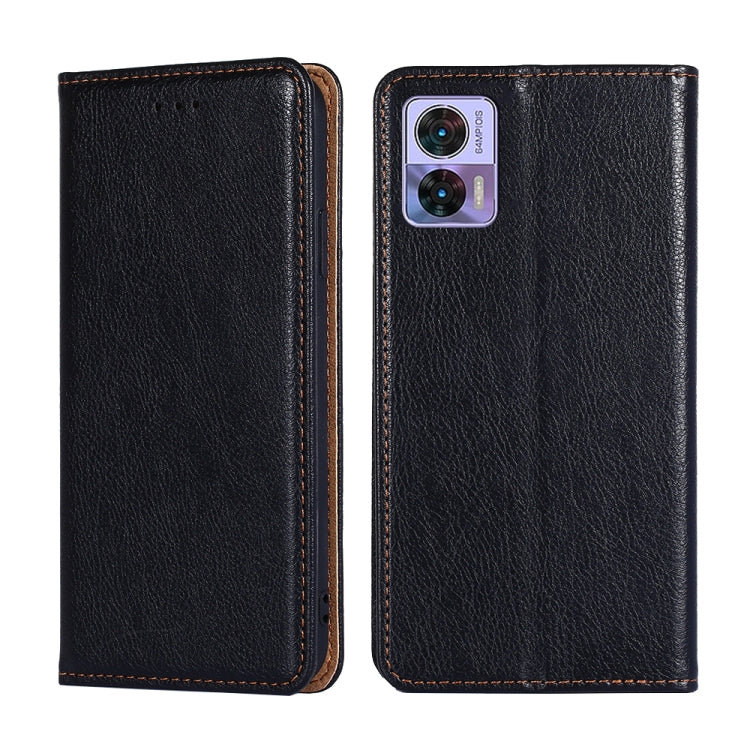 For Motorola Edge 30 Neo Gloss Oil Solid Color Magnetic Leather Phone Case