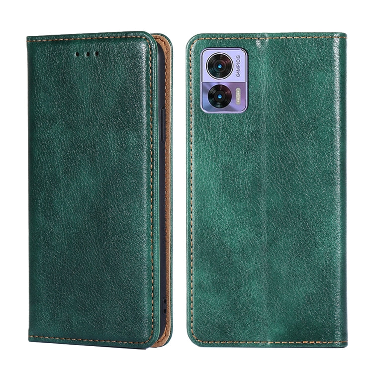 For Motorola Edge 30 Neo Gloss Oil Solid Color Magnetic Leather Phone Case