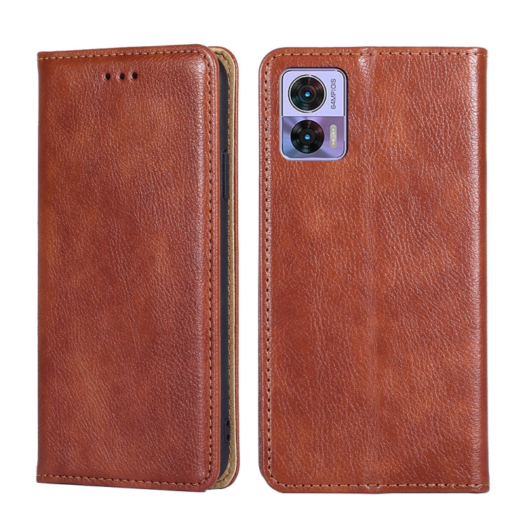 For Motorola Edge 30 Neo Gloss Oil Solid Color Magnetic Leather Phone Case